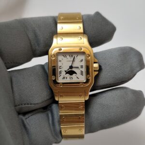 Cartier Santos Galbée Con scatola - Fasi lunari - Mai lucidato - Anno di produzione 2000 (Anno approssimativo) | Con scatola originale